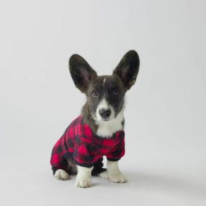 Red Plaid Dog Pajamas – Cozy & Soft Pet Onesie for Ultimate Comfort - XL