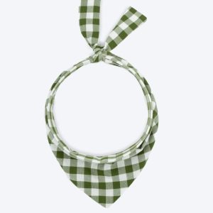 GINGHAM BANDANA - Forest Gingham, L
